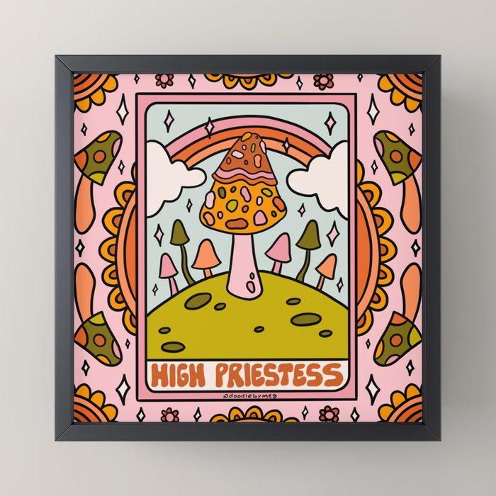 2. High Priestess Mushroom Mini Art Print