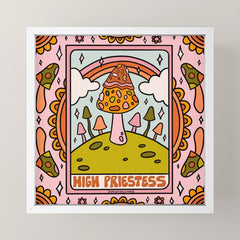 2. High Priestess Mushroom Mini Art Print