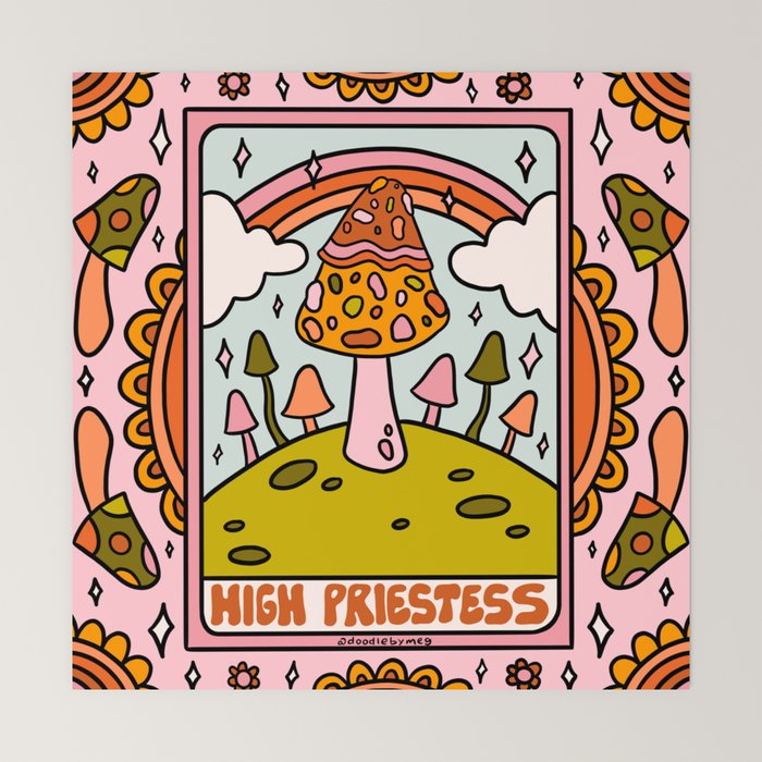 2. High Priestess Mushroom Mini Art Print