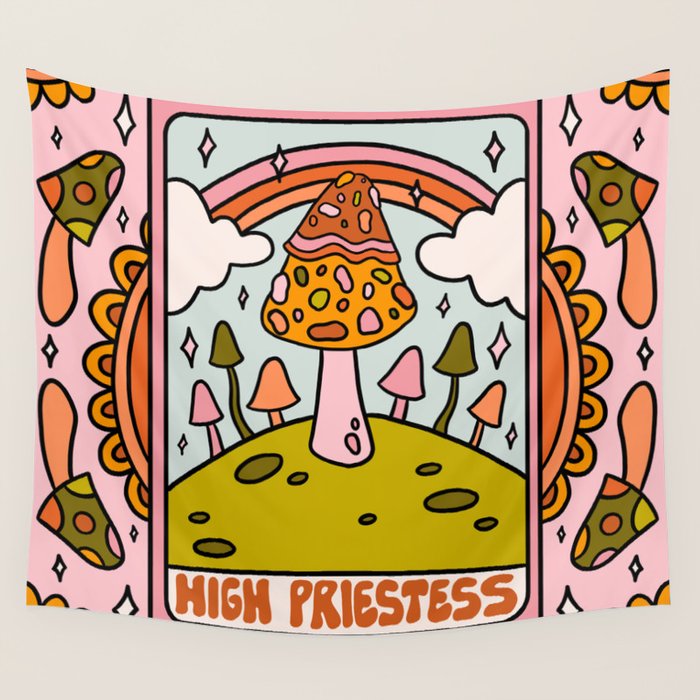 2. High Priestess Mushroom Wall Tapestry