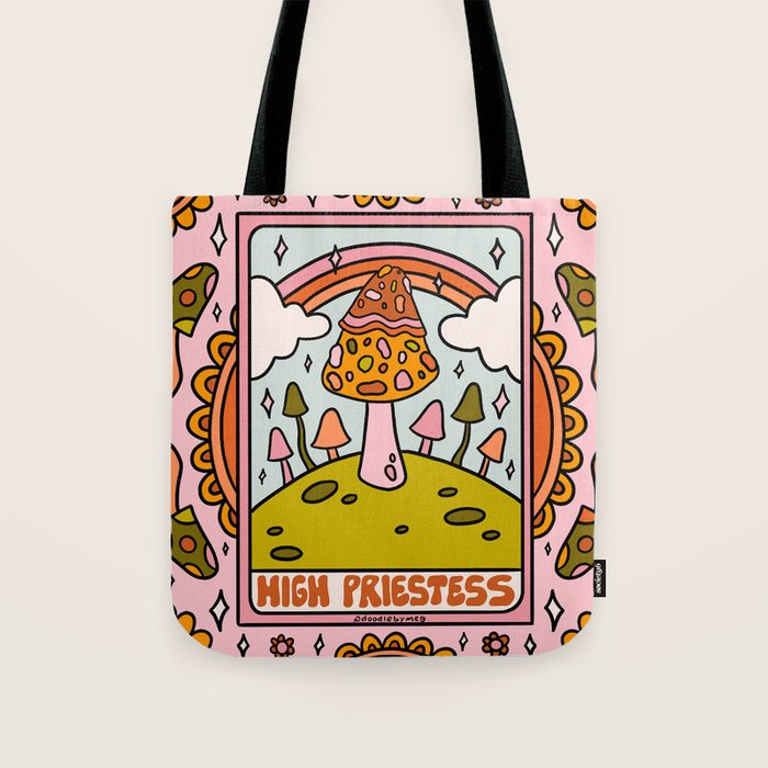 2. High Priestess Mushroom Tote Bag