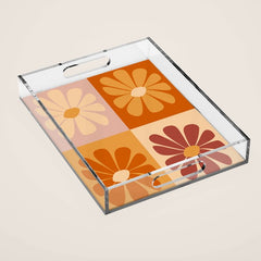 70's Daisy Bloom  Acrylic Tray