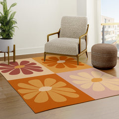 70's Daisy Bloom  Rug