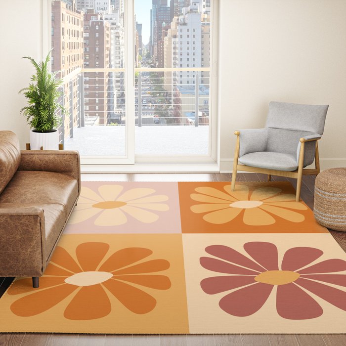 70's Daisy Bloom  Rug
