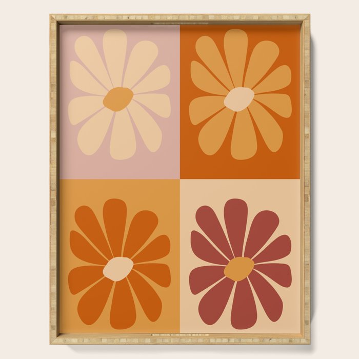70's Daisy Bloom  Serving Tray