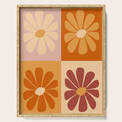 70's Daisy Bloom  Serving Tray