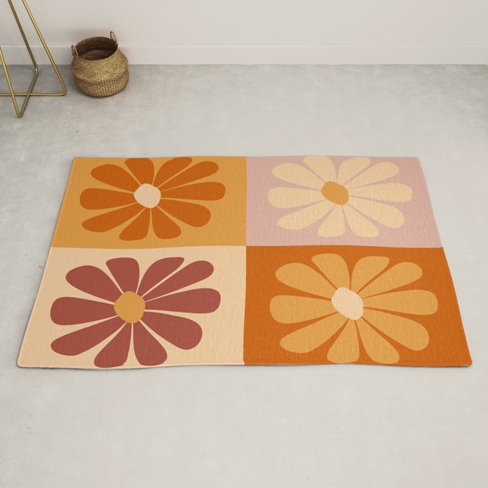 70's Daisy Bloom  Rug