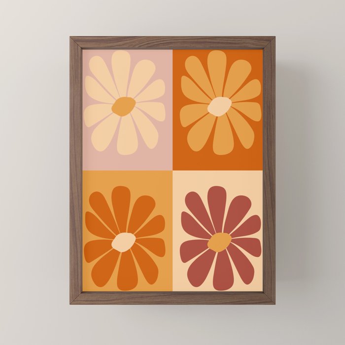 70's Daisy Bloom  Mini Art Print