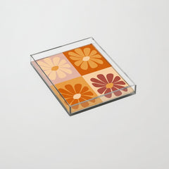 70's Daisy Bloom  Acrylic Tray