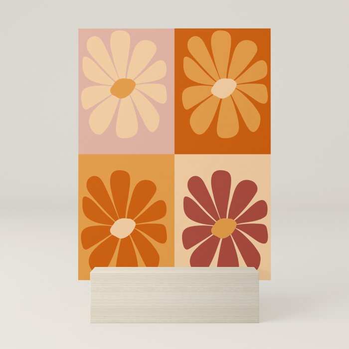 70's Daisy Bloom  Mini Art Print