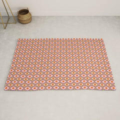 70s Disco Daisy Flower Pattern Rug