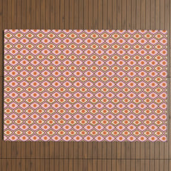 70s Disco Daisy Flower Pattern Outdoor Rug