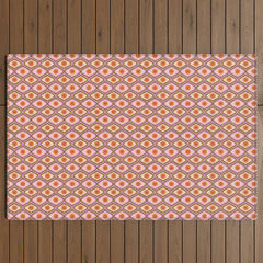 70s Disco Daisy Flower Pattern Outdoor Rug