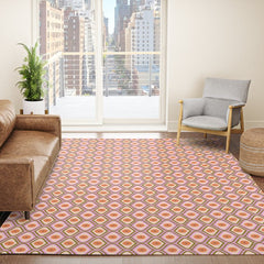 70s Disco Daisy Flower Pattern Rug