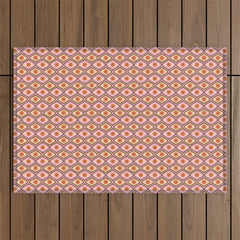 70s Disco Daisy Flower Pattern Outdoor Rug