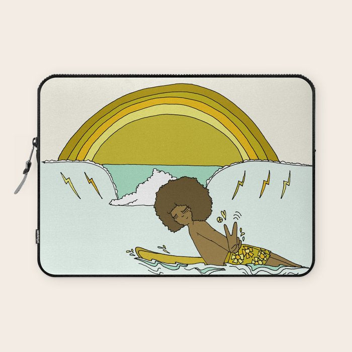 "buttons" kaluhiokalani 70s surf legend // retro surf art by surfy birdy Laptop Sleeve
