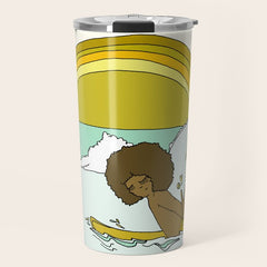 "buttons" kaluhiokalani 70s surf legend // retro surf art by surfy birdy Travel Mug