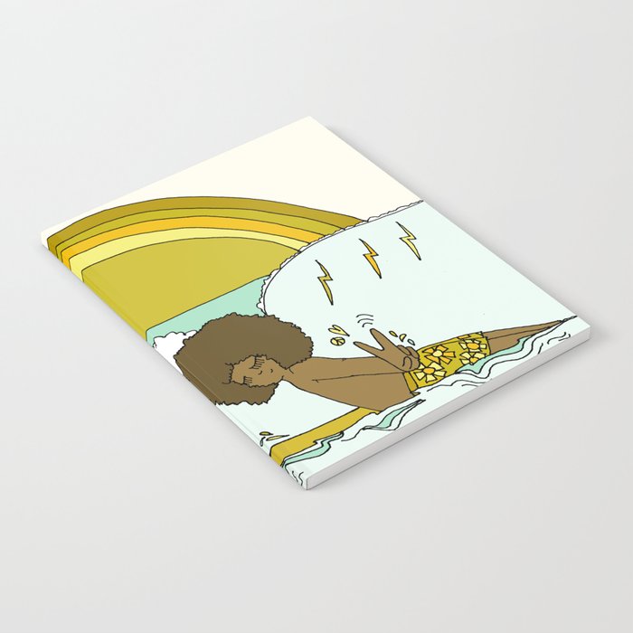 "buttons" kaluhiokalani 70s surf legend // retro surf art by surfy birdy Notebook