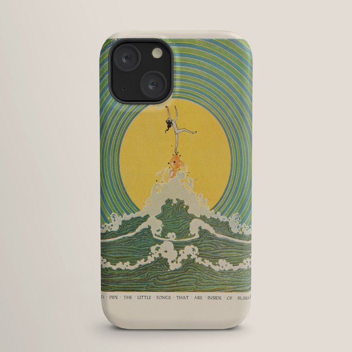 "And Pipe the Little Songs that Are Inside of Bubbles " by Dugald Stewart Walker, 1920 iPhone Case