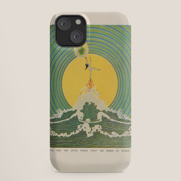 "And Pipe the Little Songs that Are Inside of Bubbles " by Dugald Stewart Walker, 1920 iPhone Case