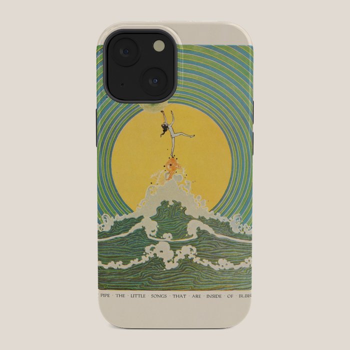 "And Pipe the Little Songs that Are Inside of Bubbles " by Dugald Stewart Walker, 1920 iPhone Case