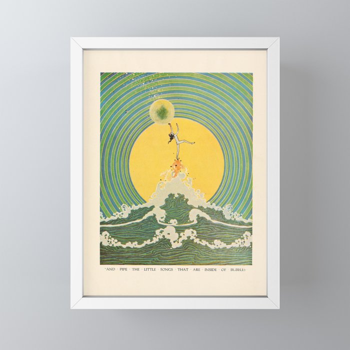 "And Pipe the Little Songs that Are Inside of Bubbles " by Dugald Stewart Walker, 1920 Mini Art Print