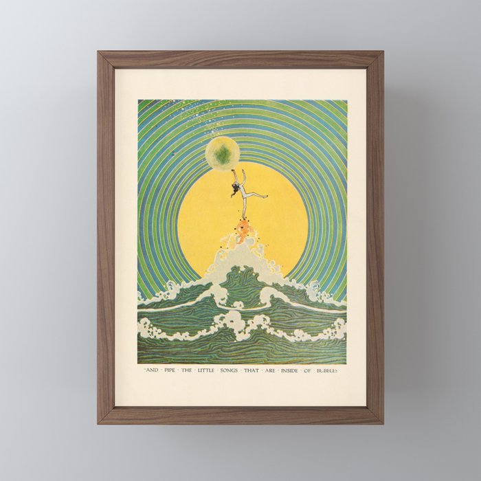 "And Pipe the Little Songs that Are Inside of Bubbles " by Dugald Stewart Walker, 1920 Mini Art Print
