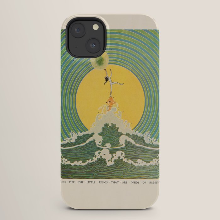 "And Pipe the Little Songs that Are Inside of Bubbles " by Dugald Stewart Walker, 1920 iPhone Case