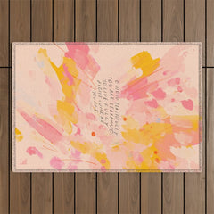 "O How Beautifully You Are Learning To Live Fully Right Where You Are." Outdoor Rug
