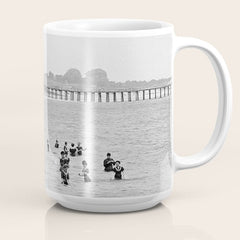 1895 Narragansett Pier and Beach, Narragansett, Rhode Island Coffee Mug