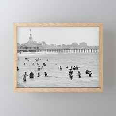 1895 Narragansett Pier and Beach, Narragansett, Rhode Island Mini Art Print