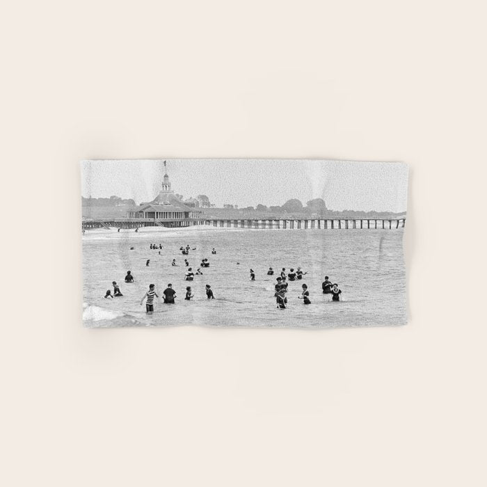 1895 Narragansett Pier and Beach, Narragansett, Rhode Island Bath Towel