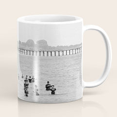 1895 Narragansett Pier and Beach, Narragansett, Rhode Island Coffee Mug