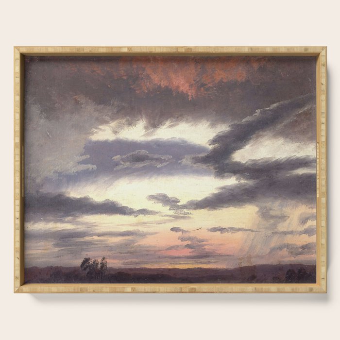 "Cloud Study" by Knud Baade, 1838 Serving Tray