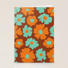 70's Retro print Stationery Card