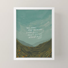 "Take Heart, Dear Traveller, Light Will Meet You In Wild Places." | Landscape Design Mini Art Print