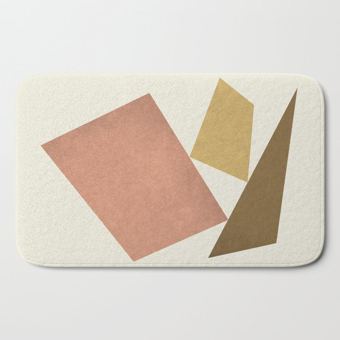 3 Forms Composition - Pink Bath Mat