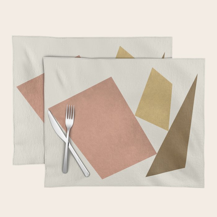 3 Forms Composition - Pink Placemat