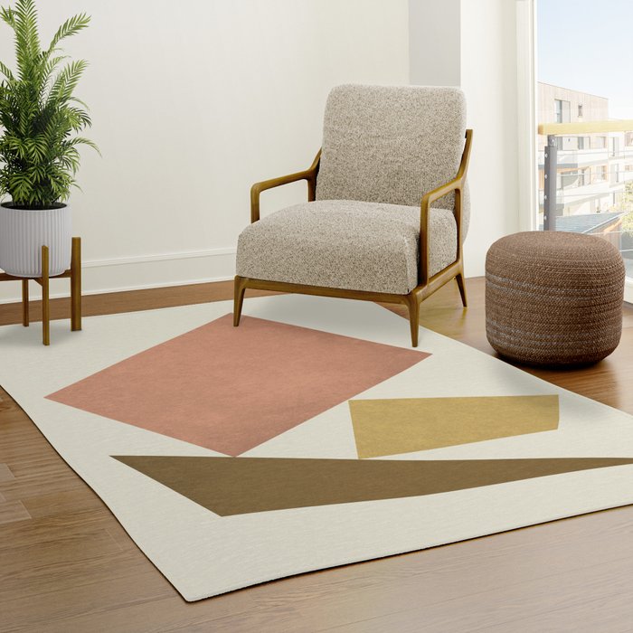 3 Forms Composition - Pink Rug