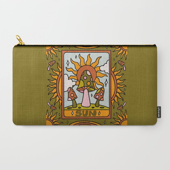 19. Sun Tarot Mushroom Carry All Pouch
