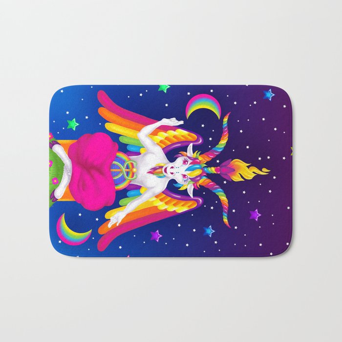 1997 Neon Rainbow Baphomet Bath Mat