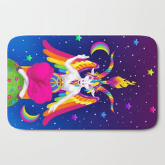 1997 Neon Rainbow Baphomet Bath Mat