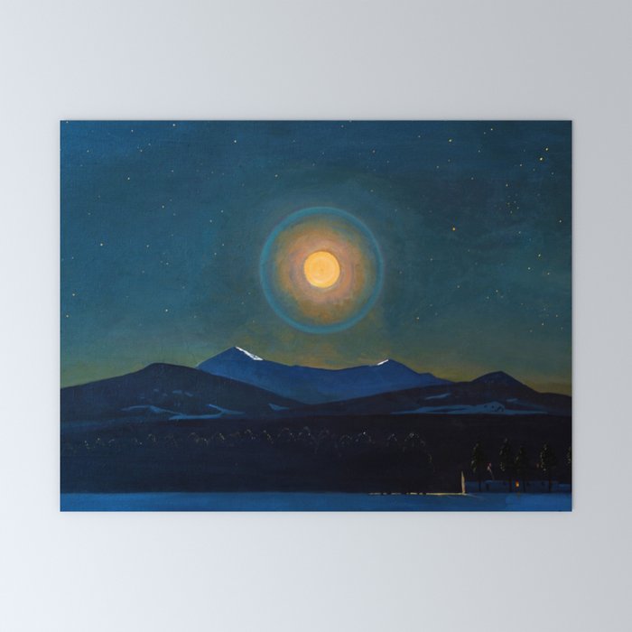 "Moonlight, Winter" by Rockwell Kent (1940) Mini Art Print