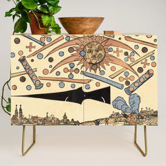 1561 Celestial Phenomenon over Nuremberg Credenza