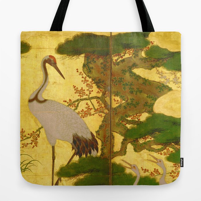16th Century Japanese Birds & Flowers Tote Bag