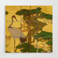 16th Century Japanese Birds & Flowers Wood Wall Art