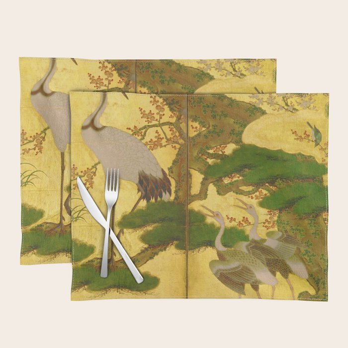 16th Century Japanese Birds & Flowers Placemat