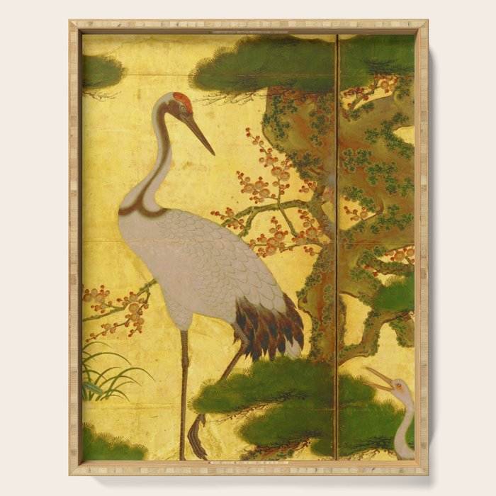 16th Century Japanese Birds & Flowers Serving Tray