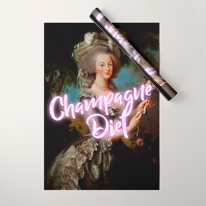Champagne Diet' Marie Antoinette  Wrapping Paper