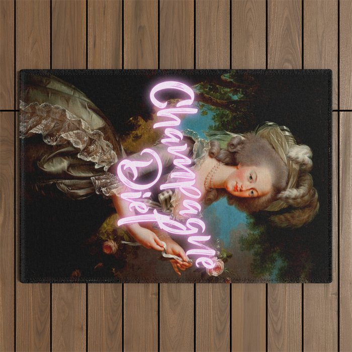 Champagne Diet' Marie Antoinette  Outdoor Rug